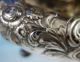 John Emes English Sterling Silver Tea Pot with Repoussed Flowers c. 1806 (#2716)