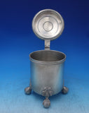 Tinn Norge Norwegian Pewter Tankard Hinged Cover Ball Claw Feet #507/2 (#6859-2)