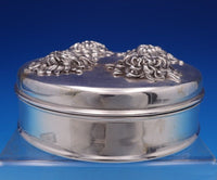 Chrysanthemum by Shreve Sterling Silver Jewelry Case Rounded 1 3/4" x 5" (#7913)