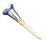 Sterling Tussie Mussie with Scalloped Rim Original Pin and Chain 4 3/4" (#J7464)