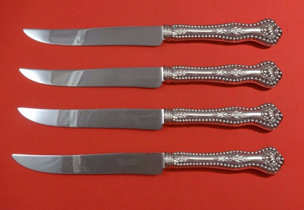 Charles II by Dominick and Haff Sterling Steak Knife Set 4pc Texas Sized Custom