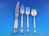 Acanthus by Georg Jensen Sterling Silver Flatware Set 12 Service 60 pcs Dinner