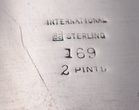 Continental by International Sterling Silver Flask Huge 2 PINTS #169 9"#4345-2