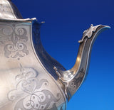 Edward John and Barnard English Victorian Sterling Tea Set 4pc w/Bird (#7677)