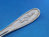 Lap Over Edge Acid Etched by Tiffany Sterling Dinner Fork Lilies Floral 7 7/8"