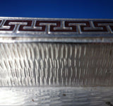 India Sterling Silver Dish Etruscan Style Enameled Hammered 10.3 ozt. (#5472)