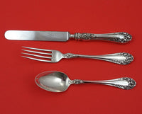 Rose by Wallace Sterling Silver Junior Set 3pc Child Heirloom Silverware