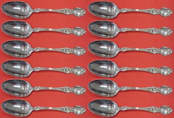 Violet by Wallace Sterling Place Soup Spoon Set 12 pieces 7"