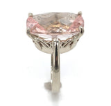 14k White Gold Large 10.85 Carat Genuine Natural Morganite Ring (#J6548)