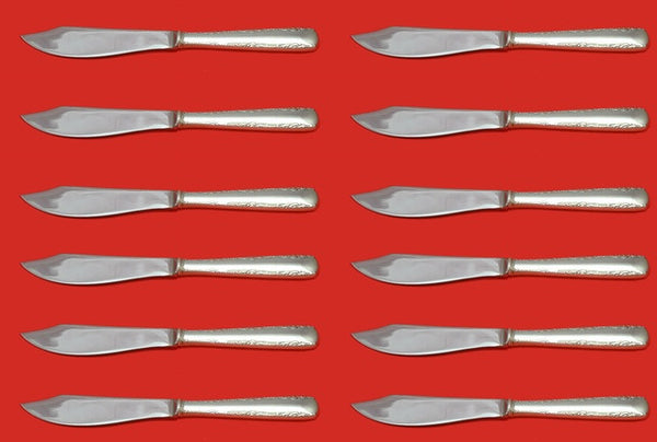 Camellia by Gorham Sterling Silver Fish Knife Custom Set 12 pcs 8 1/4"