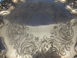 Hw & Co. English Sterling Silver Salver Tray w/Grapes Footed Circa 1849 (#0376)