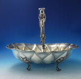 Russian .84 Silver Serving Bowl w/ Handle Feet Grapes and Grape Leaves (#5347)