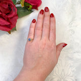 Rare 14k Yellow Gold .55ct Purple Genuine Natural Sapphire Filigree Ring (#7173)