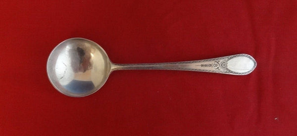 Early American Engraved by Lunt Sterling Silver Bouillon Soup Spoon 5 1/2"