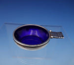 Parallel by Georg Jensen Sterling Silver Salt Dip w/Cobalt Blue Enamel (#3162)