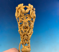 Gilt Bronze Tussie Mussie Acorns Clip Mini Child's Posey Posy Holder (#J1319)