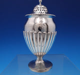 Edward Barton English Georgian Sterling Silver Salt Pepper Shaker 2pc (#5031)