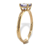 14k Yellow Gold .94ct Genuine Natural Ceylon Blue Sapphire Ring 6.75 (#J7318)