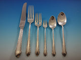 Chased Romantique by Alvin Sterling Silver Flatware Set Service 51 Pieces Dinner