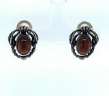 Georg Jensen Sterling 2014 Genuine Natural Smoky Quartz Earrings (#J5197)