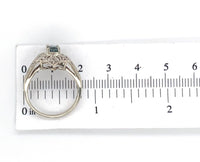 14k White Gold .67ct Genuine Natural Montana Sapphire Ring Unheated (#J7175)