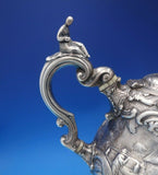 English Victorian Sterling Silver Tea Pot 3-D Finial Figural Japanesque (#6465)