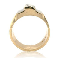 10k Gold Men's Ring w/ Ruler and Genuine Natural Diamond Accents Size 9.5 #J6637