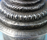 India Sterling Silver Tea Caddy with Gold Plated Top c.1950 7.6 ozt. (#5465)