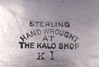 Kalo Sterling Silver Dip Dish with attached Underplate Arts & Crafts K1 (#7875)