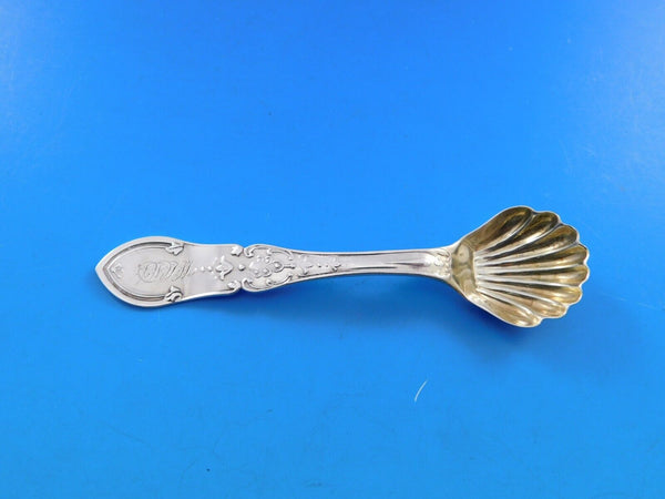 Dew Drop by Shiebler Sterling Silver Master Salt Spoon Shell Bowl GW 4" Antique
