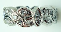 14k Gold Pierced Ring Band with 2/3ct Genuine Natural Diamonds (#J2817)