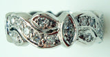 14k Gold Pierced Ring Band with 2/3ct Genuine Natural Diamonds (#J2817)