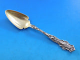 Irian by Wallace Sterling Silver Grapefruit Spoon Gold Washed Fluted Orig 6"