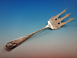 Durgin Sterling Art Silver Fish Serving Fork Applied Lobster Aesthetic 10 3/4"