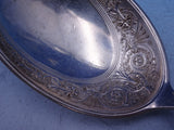 Japanese Whiting Sterling Silver Berry Spoon w/ Embossed Bowl 9" D Monogram