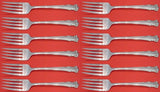 English Shell by Lunt Sterling Silver Salad Fork Set 12 pieces 6 1/4"