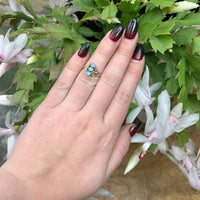 10k Yellow Gold Opal and Seed Pearl Victorian Ring Size 5.75 Jewelry (#J6282)