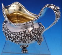 John Watson & Son English Georgian Sterling Silver Tea Set 3pc Floral (#8395)