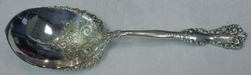 Revere by International Sterling Silver Berry Spoon Pointed Bowl Fancy 8 5/8"