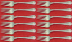 Old French by Gorham Sterling Silver Salad Fork Set 12 pieces 6"