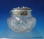 Violet by Unknown Sterling Silver and Cut Crystal Dresser Jar circa 1920 (#5907)