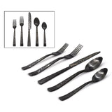Parisian Garden Black by Ricci Stainless Flatware Set for 8 Service 40 piece New