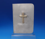 Allan Adler Sterling Silver Bible Cover Hinged Binding w/ 3-D Gilt Cross (#7382)