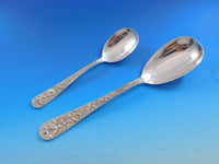 Repousse by Kirk Sterling Silver Flatware Set for 12 Service 53 Pieces Dinner