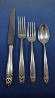 King Christian by Wallace Sterling Silver Flatware Set For 8 Service 74 Pieces