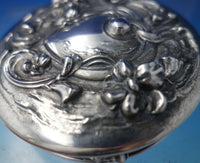 Violet by Unknown Sterling Silver and Cut Crystal Dresser Jar circa 1920 (#5907)
