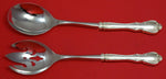 Legato by Towle Sterling Silver Salad Serving Set Pierced Custom Made 10 1/2"