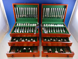 Silver Flutes by Towle Sterling Silver Flatware Set for 48 Service 253 pcs