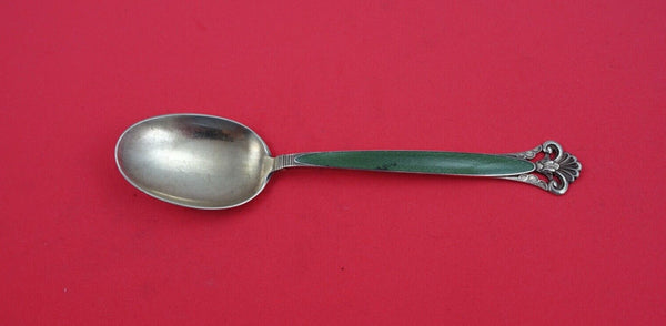 Cloister by Th. Marthinsen Sterling Ice Cream Spoon enameled dark green 6"