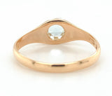 Vintage 18k Yellow Gold .21ct Genuine Natural Aquamarine Ring Size 6 (#J7558)